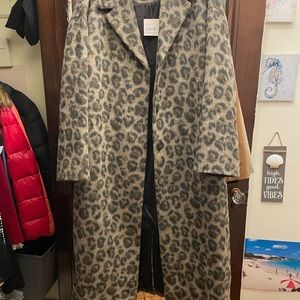 Kate Spade animal fur coat size M. Brand new